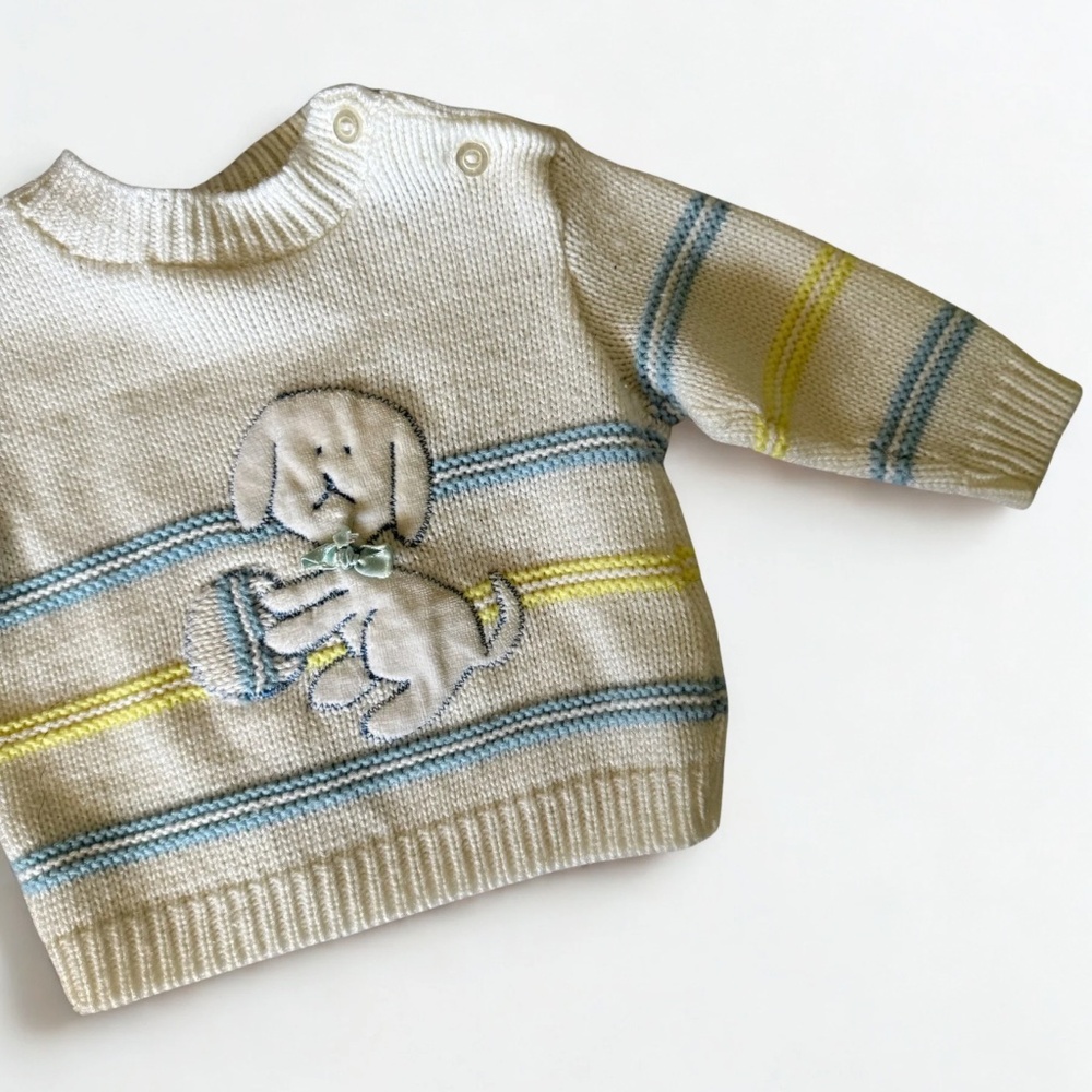Vintage Tiny Tots Knit Baby Sweater